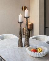 lysestake Moan børstet gull liten Richmond Interiors Lysestake