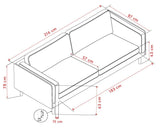 Braden sofa 3-seter - Eik ben
