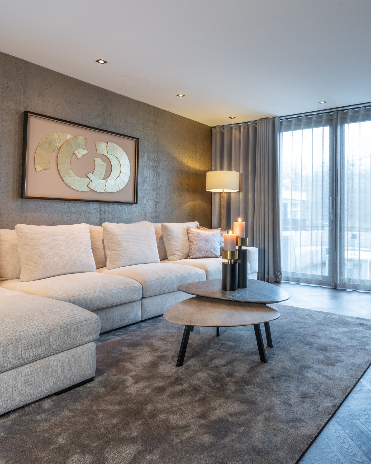 Salongbord Spencer beige Sett med 2 Richmond Interiors Sofabord