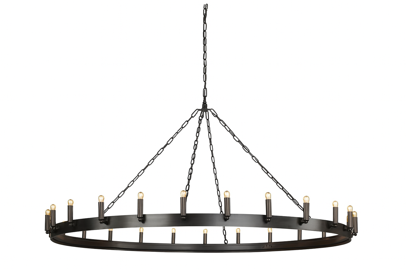 Crown Taklampe Antique iron Artwood Taklampe