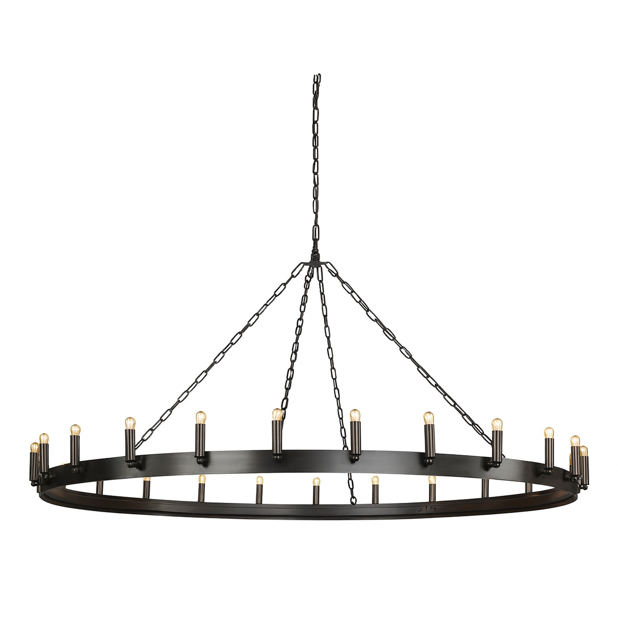 Crown Taklampe Antique iron Artwood Taklampe