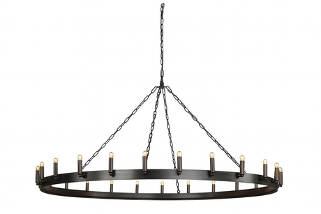 Crown Taklampe Antique iron Artwood Taklampe