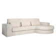 Sofa Felix hvit chenille 2,5-seter lounge rund høyre Richmond Interiors Sofa