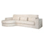 Sofa Felix hvit chenille 2,5-seter lounge rund venstre Richmond Interiors Sofa