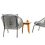 Chania Knappbord ø40 + Lindos Lounge stol Venture Design Spisegruppe