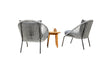 Chania Knappbord ø40 + Lindos Lounge stol Venture Design Spisegruppe