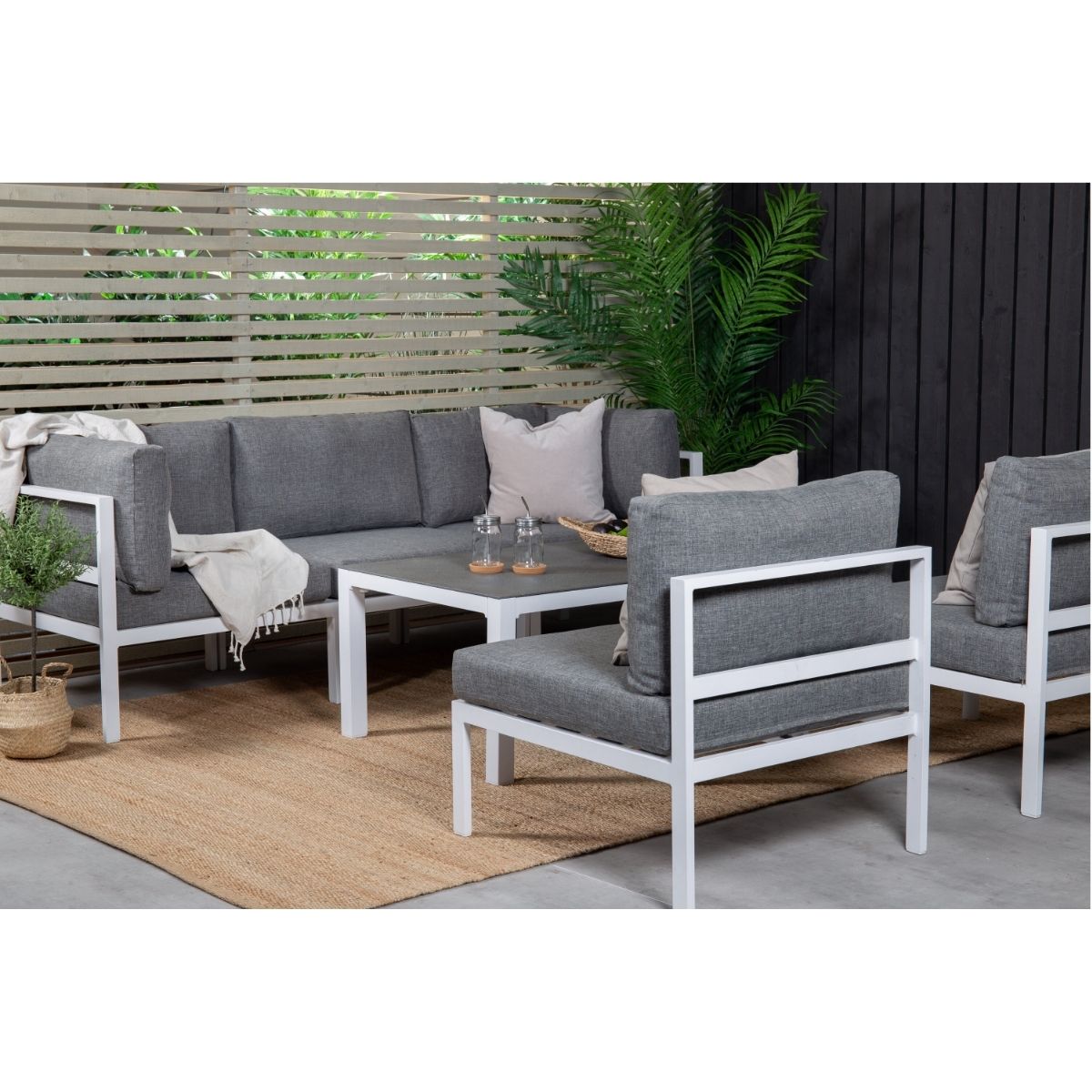 Louge set Copacabana sett 5 deler - Copacabana bord Venture Design Loungegruppe