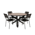 Lama Rundt Spisebord 140 + Lindos Lenestol Venture Design Spisegruppe