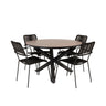 Lama Rundt Spisebord 140 + Lindos Lenestol Venture Design Spisegruppe