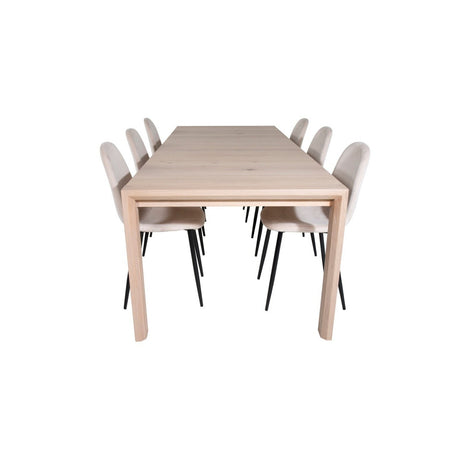 Slider Extention Table 170 +40 +40cm + Polar spisestoler Venture Design Spisegruppe