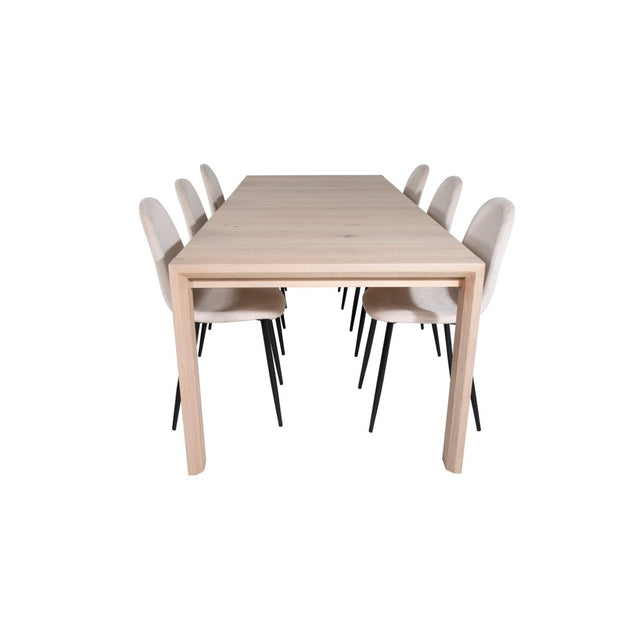 Slider Extention Table 170 +40 +40cm + Polar spisestoler Venture Design Spisegruppe