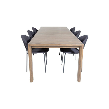 Slider Extention Table 170 +40 +40cm + Vault spisestoler Venture Design Spisegruppe
