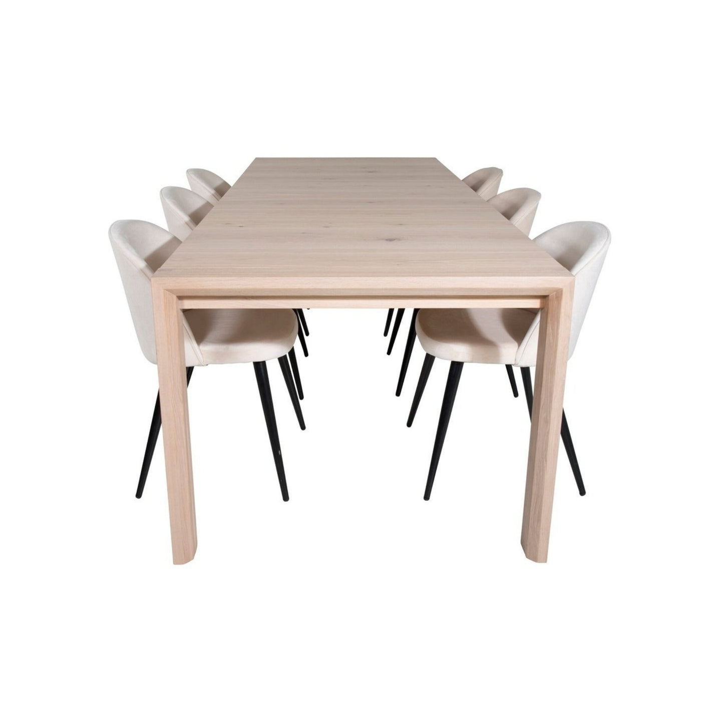 Slider Extention Table 170 +40 +40cm + Velvet spisestoler Venture Design Spisegruppe