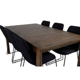Slider and Muce dining table with Polar chairs Venture Design Spisegruppe