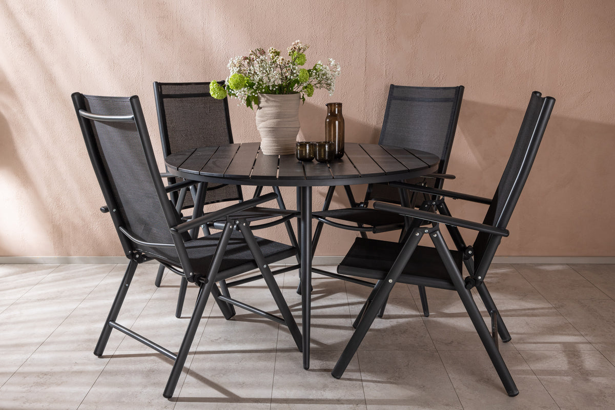 Break Spisebord Rundt 120ø + Break stoler Venture Design Spisegruppe