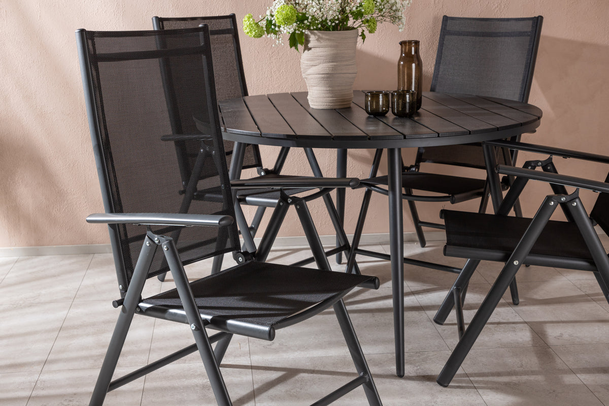 Break Spisebord Rundt 120ø + Break stoler Venture Design Spisegruppe