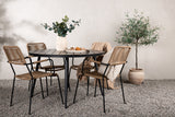 Pause Spisebord Rundt 120ø + Lindos Lenestol Venture Design Spisegruppe