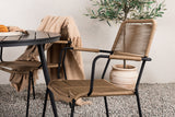 Pause Spisebord Rundt 120ø + Lindos Lenestol Venture Design Spisegruppe