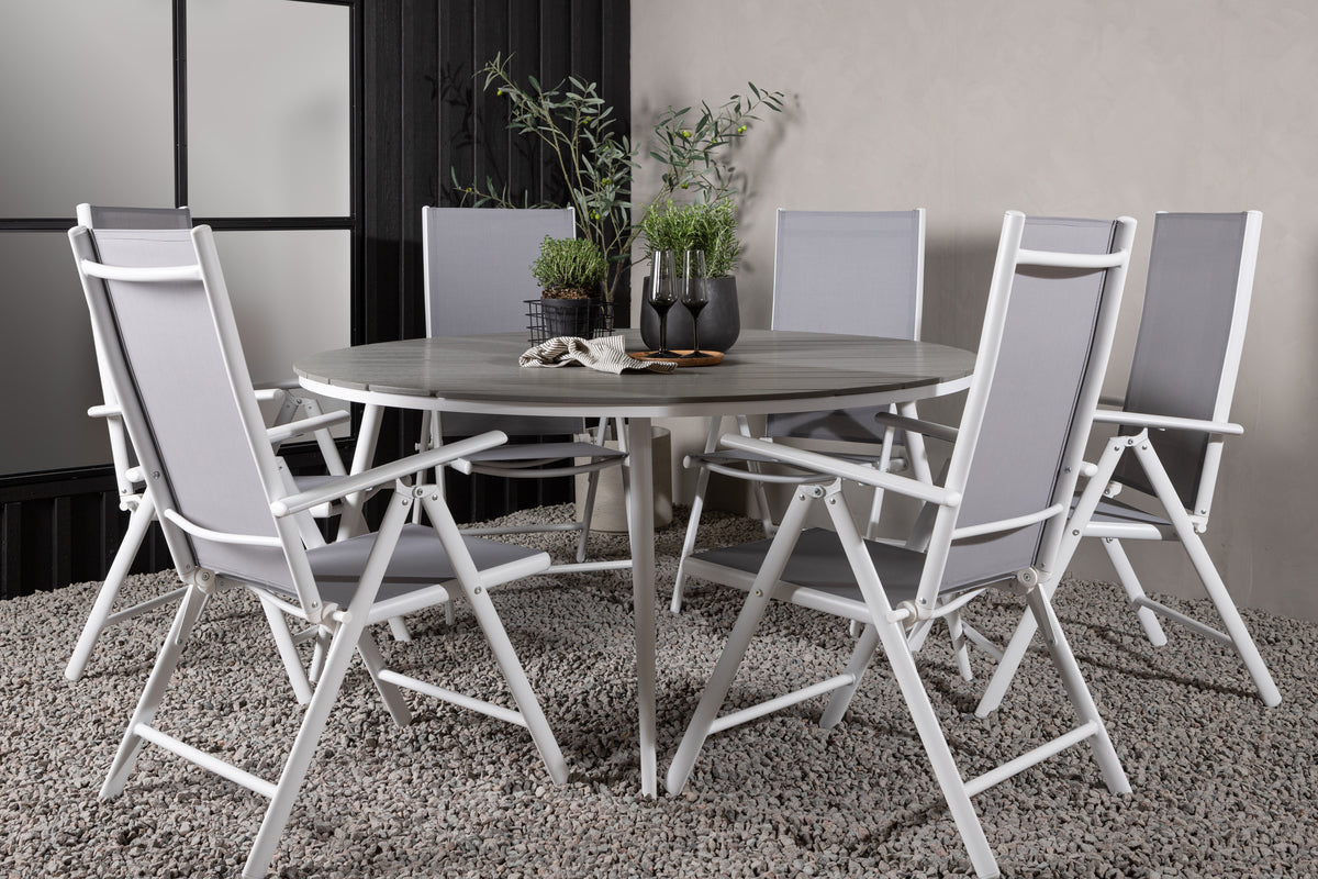 Break Spisebord Rundt 150ø + Break stoler Venture Design Spisegruppe