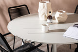 Lina Spisebord Rund 120 cm + Lindos Lenestol Venture Design Spisegruppe