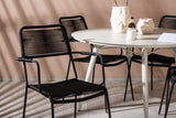 Lina Spisebord Rund 120 cm + Lindos Lenestol Venture Design Spisegruppe