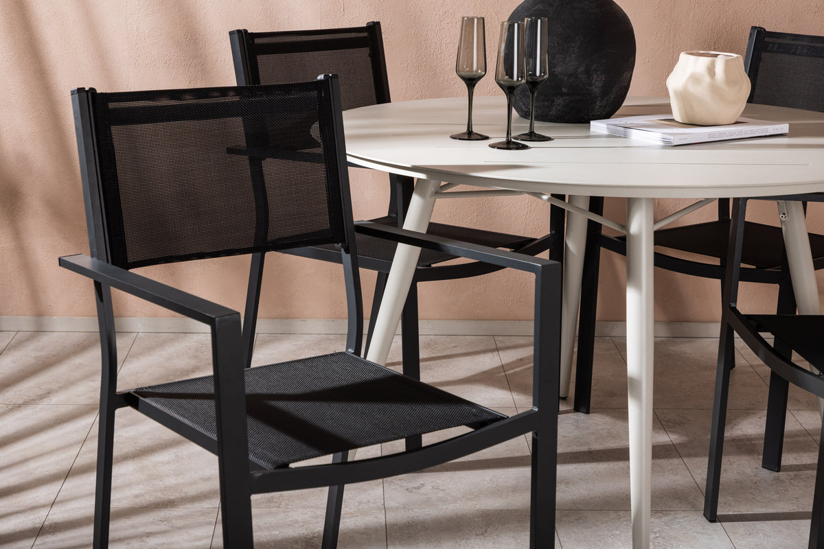 Lina spisebord Rundt120 cm + Copacabana Venture Design Spisegruppe