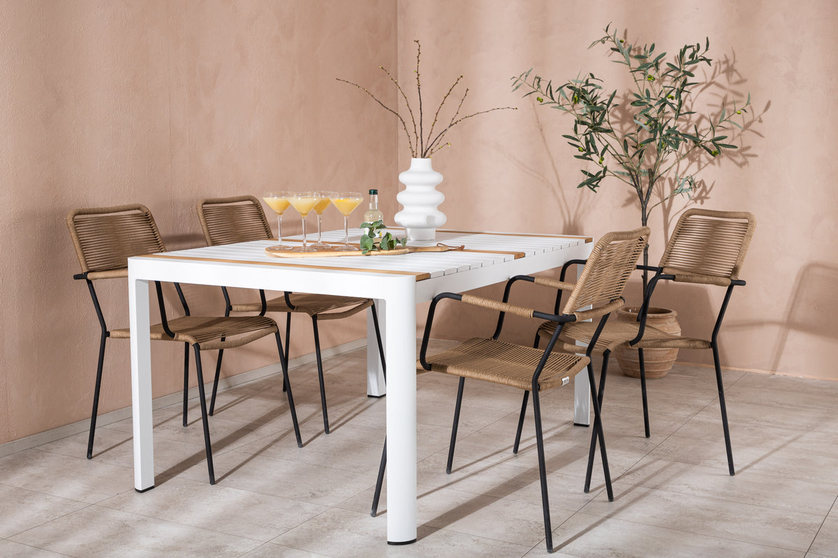Togo Spisebord 150*100 + Lindos Lenestol Venture Design Spisegruppe