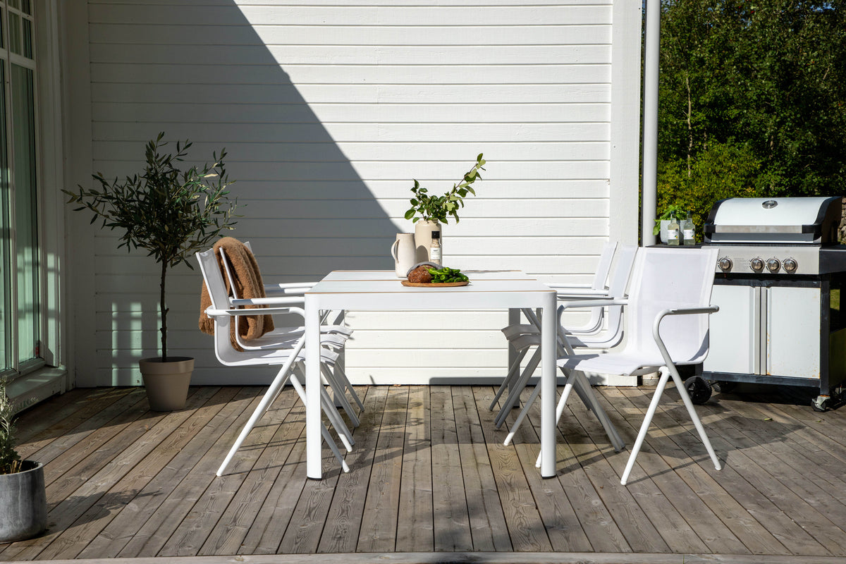 Togo Spisebord 200*100 + Alina spisestoler Venture Design Spisegruppe