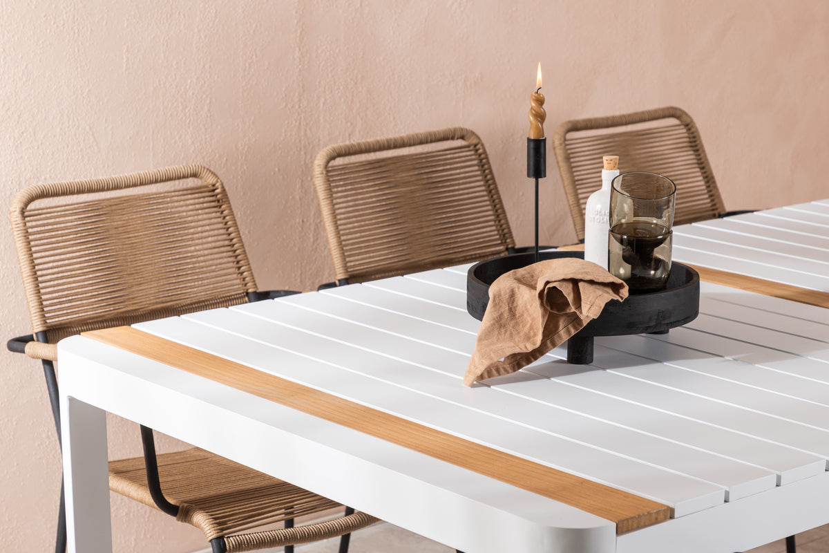 Togo Spisebord 200*100 + Lindos Lenestol Venture Design Spisegruppe