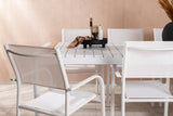 Togo Spisebord 200*100 + Santorini Armstol Venture Design Spisegruppe