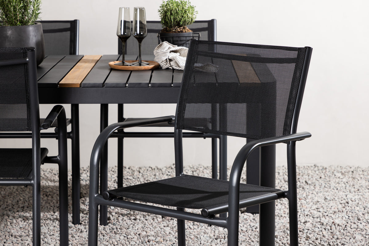 Togo Spisebord 150*100 + Santorini Armstol Venture Design Spisegruppe