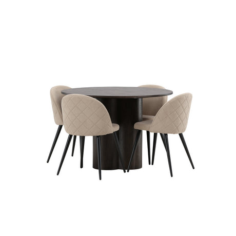 Olivia spisebord-/+ Velvet stol-/ Venture Design Spisegruppe