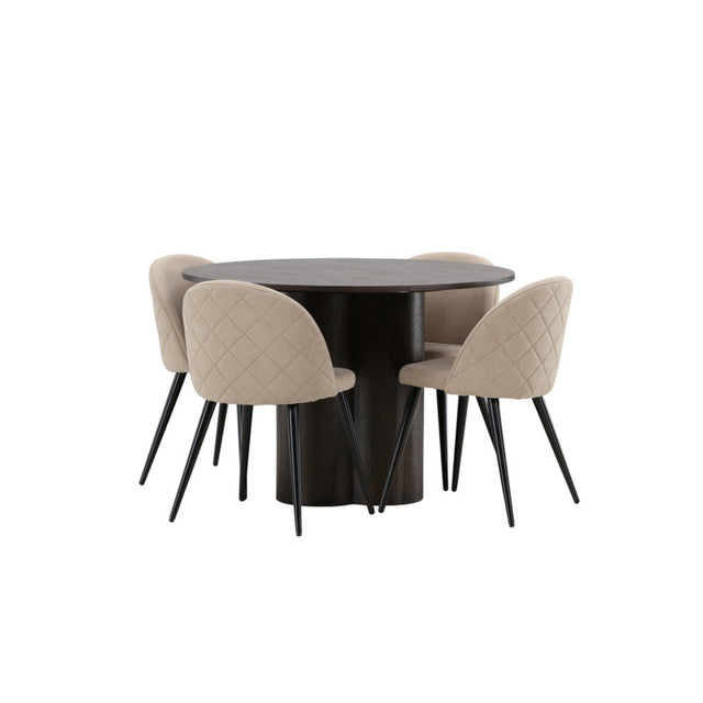 Olivia spisebord-/+ Velvet stol-/ Venture Design Spisegruppe
