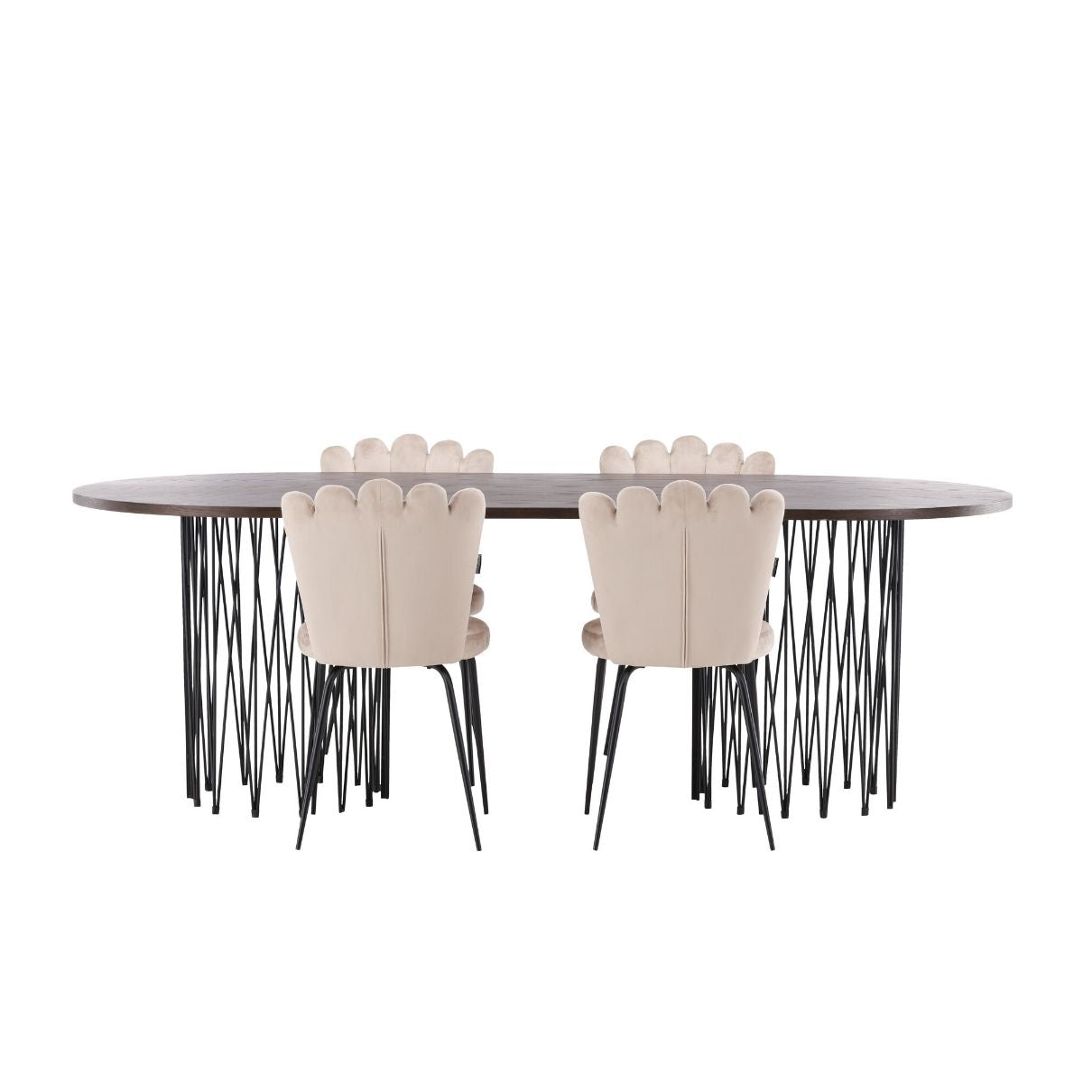 Stone Oval Dining Set Venture Design Spisegruppe