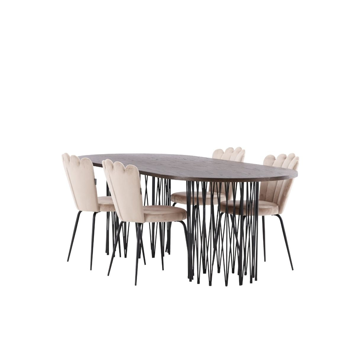 Stone Oval Dining Set Venture Design Spisegruppe