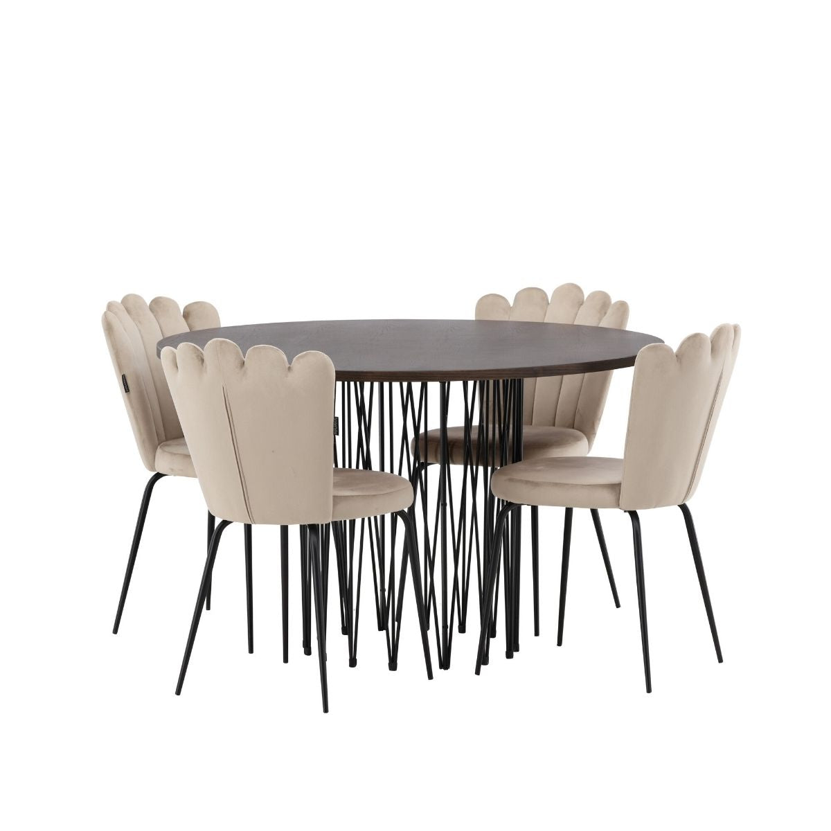 Stone Round Dining Set Venture Design Spisegruppe