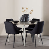 Plaza Dining Table with Night Dining Chair Venture Design Spisegruppe