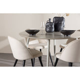Plaza Dining Table with Velvet Dining Chair Venture Design Spisegruppe