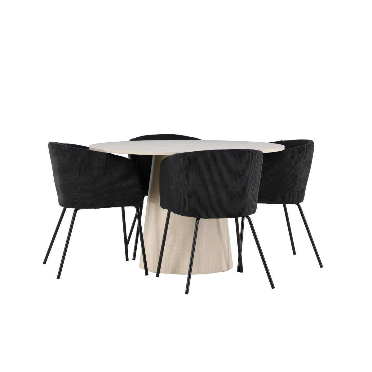 Lanzo Dining Table with Berit Dining Chair Venture Design Spisegruppe