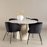 Lanzo Dining Table with Berit Dining Chair Venture Design Spisegruppe