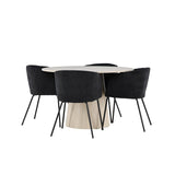 Lanzo Dining Table with Berit Dining Chair Venture Design Spisegruppe
