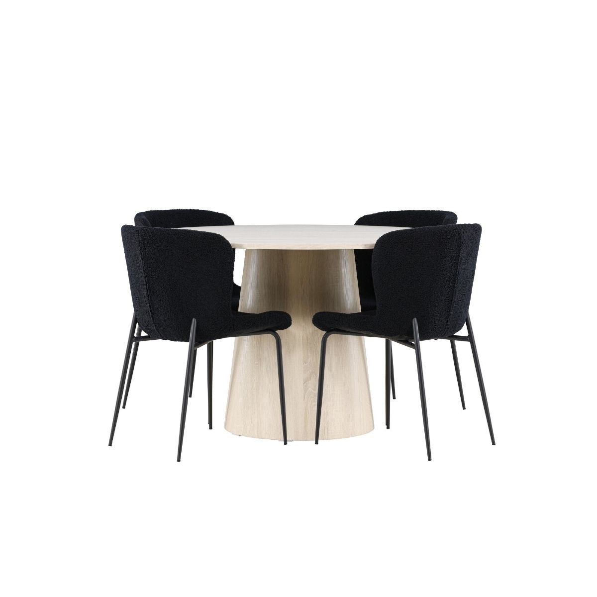 Lanzo Dining Table with Modesto Dining Chair Venture Design Spisegruppe
