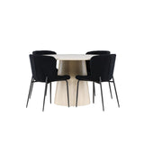 Lanzo Dining Table with Modesto Dining Chair Venture Design Spisegruppe