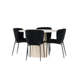 Lanzo Dining Table with Modesto Dining Chair Venture Design Spisegruppe