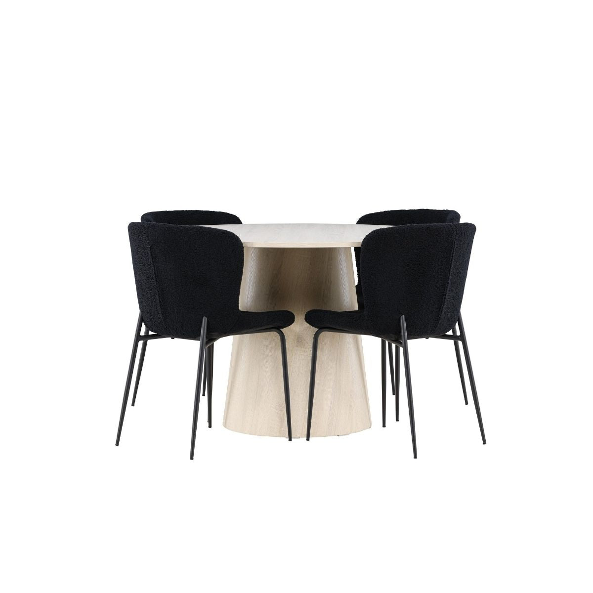 Lanzo Dining Table with Modesto Dining Chair Venture Design Spisegruppe