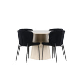 Lanzo Dining Table with Modesto Dining Chair Venture Design Spisegruppe