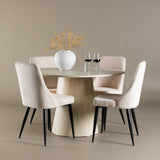 Lanzo Dining Table with Leone Dining Chair Venture Design Spisegruppe