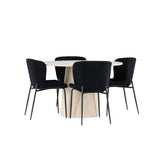Lanzo Dining Table with Modesto Dining Chair Venture Design Spisegruppe