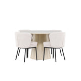 Lanzo Dining Table with Agnes Dining Chair Venture Design Spisegruppe