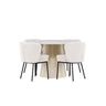 Lanzo Dining Table with Agnes Dining Chair Venture Design Spisegruppe